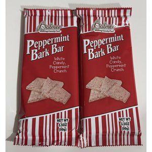 COPY - 2 PACK! 2023 PALMER PEPPERMINT BARK BAR, 3.5 oz